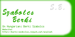 szabolcs berki business card